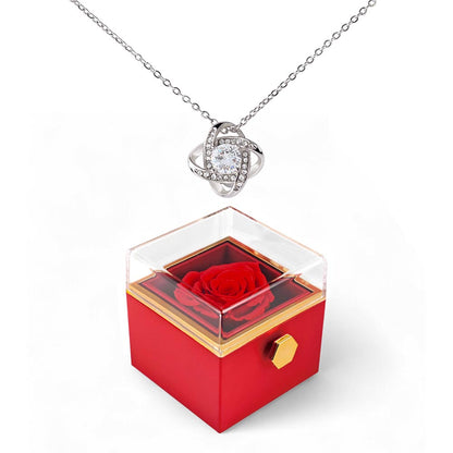 Love Knot with Rotating Preserved Rose Box