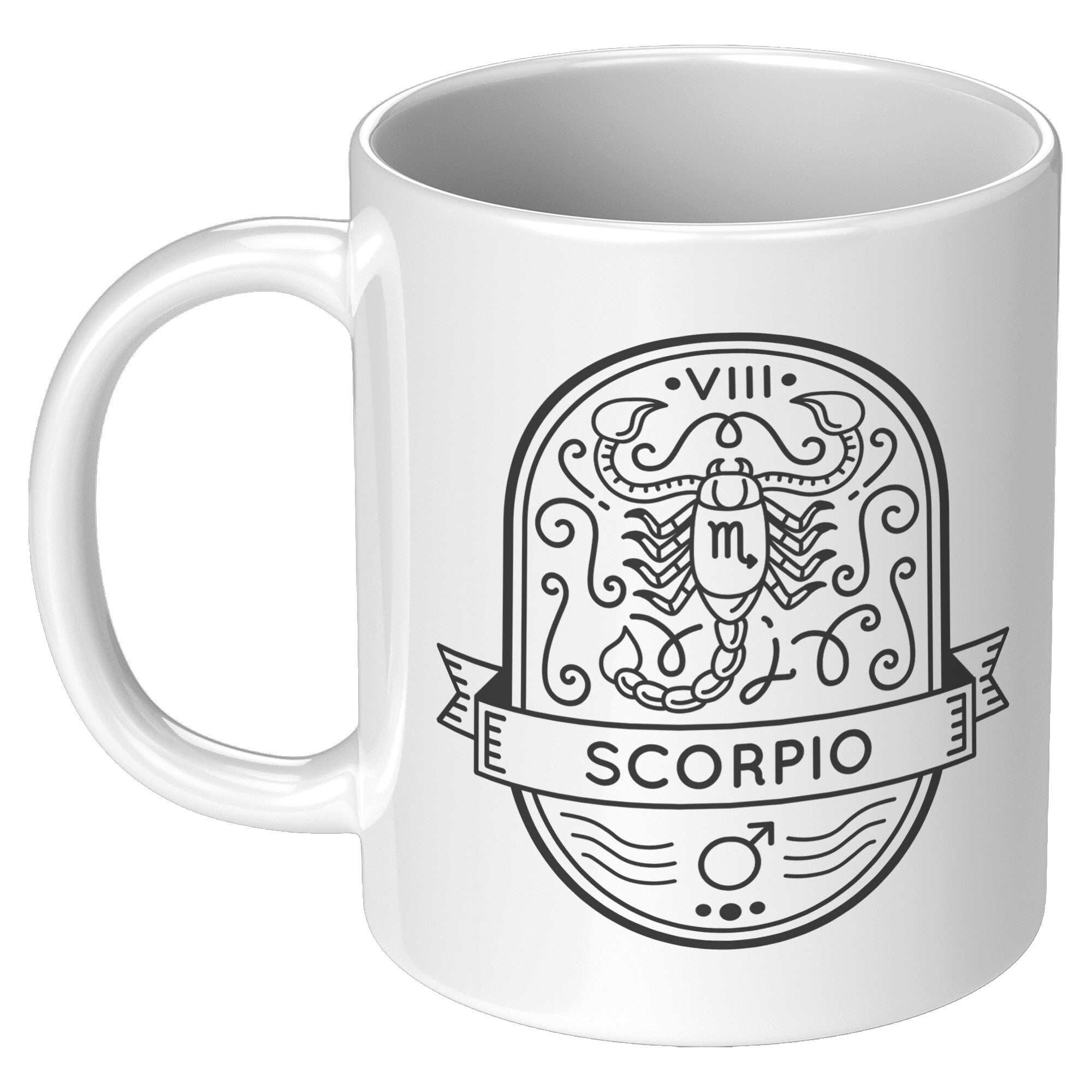 Scorpio 11oz White Mug