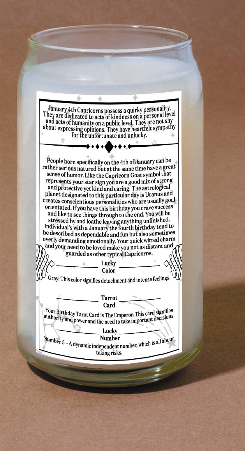 January Fourth Candle